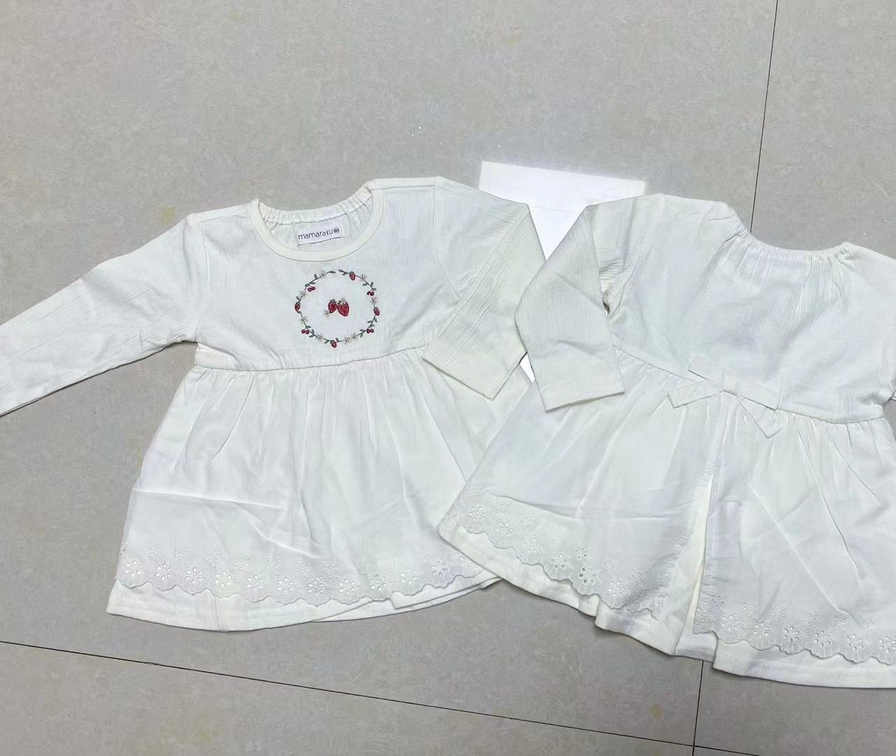 ‼ ️Hong Kong spot‼ ️Autumn original mamaraku long-sleeved fake two-piece skirt