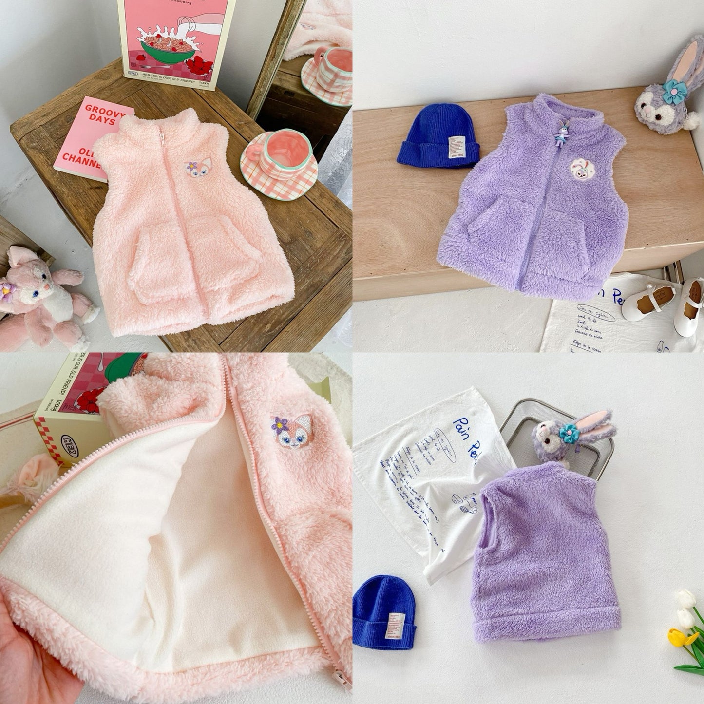 ‼ ️Factory stock‼ ️Duffy and friend hoodless zipper vest