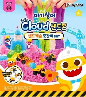 Baby Shark Pink Fong Kinetic Sand ~ Construction Vehicle Series Set