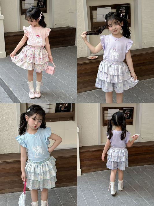 Sanrio 25th New Year Cake Skirt Pants Set