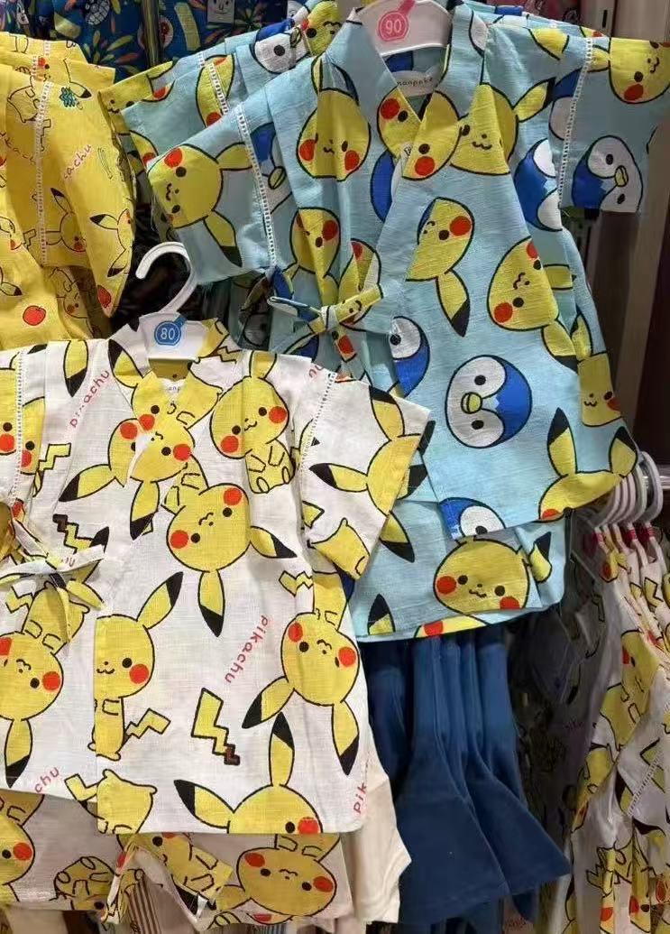 Two styles of Pikachu yukata