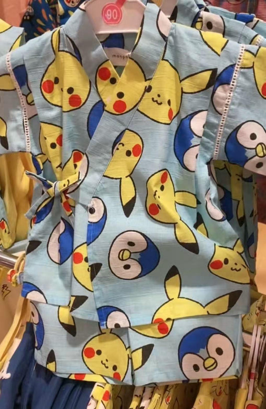 Two styles of Pikachu yukata