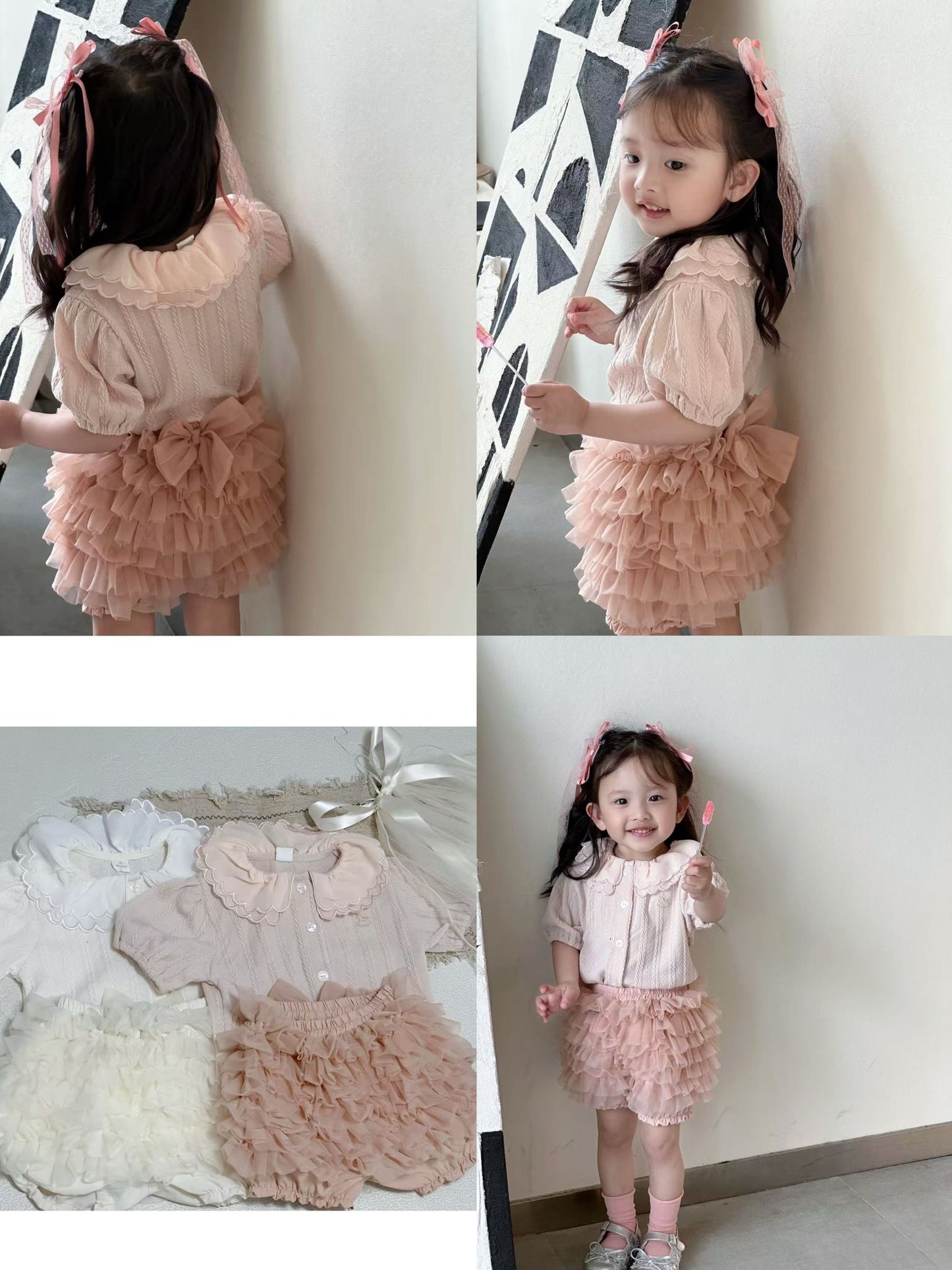 Wooden Horse Doll Collar Bubble Tulle Skirt