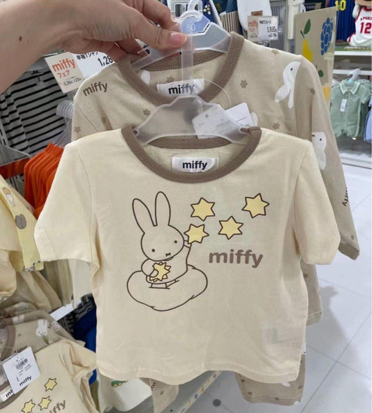 Miffy three-piece belly protection home clothes